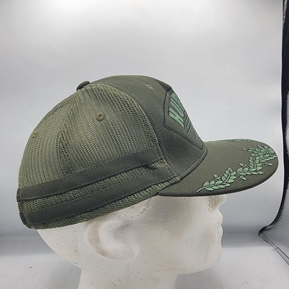 Hurley Green Embroidered Trucker Hat Adjustable Breathable Lightweight Casual - Picture 4 of 10
